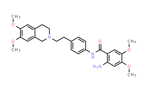 MC574381 | 849668-91-3 | Benzamide, 2-amino-N-[4-[2-(3,4-dihydro-6,7-dimethoxy-2(1H)-isoquinolinyl)ethyl]phenyl]-4,5-dimethoxy-