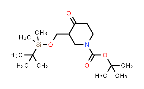 CAS No. 849767-21-1, tert-Butyl 3-(((tert-butyldimethylsilyl)oxy)methyl)-4-oxopiperidine-1-carboxylate