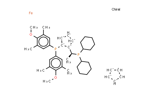 CAS No. 849923-88-2, (S)-1-{(RP)-2-[Bis(4-methoxy-3,5-dimethylphenyl)phosphino]ferrocenyl}ethyldicyclohexylphosphine