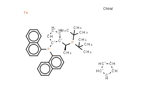 CAS No. 849924-44-3, (S)-1-{(RP)-2-[Di(1-naphthyl)phosphino]ferrocenyl}ethyldi-tert-butylphosphine