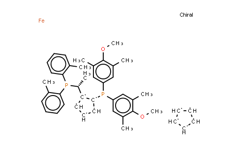 CAS No. 849924-49-8, (R)-1-[(S)-2-[Bis(4-methoxy-3,5-dimethylphenyl) phosphino]ferrocenyl]ethyldi-o-tolylphosphine