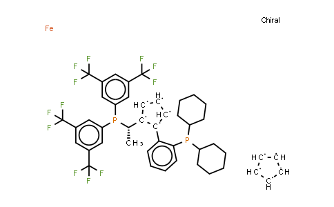 CAS No. 849925-22-0, (S)-1-[(S)-1-[Bis[3,5-bis(trifluoromethyl)phenyl]phosphino] ethyl]-2-[2-(dicyclohexylphosphino)phenyl]ferrocene