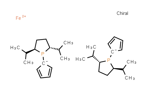 CAS No. 849950-54-5, 1,1'-Bis[(2R,5R)-2,5-diisopropyl-1-phospholanyl]ferrocene