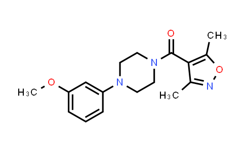 CAS No. 850215-28-0, Methanone, (3,5-dimethyl-4-isoxazolyl)[4-(3-methoxyphenyl)-1-piperazinyl]-