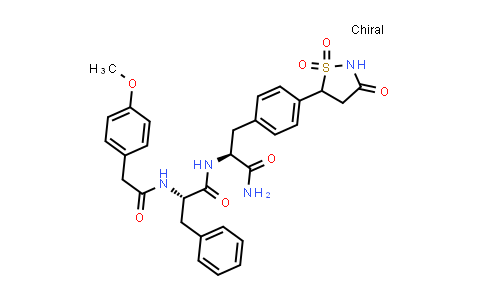 850316-65-3 | L-Phenylalaninamide, N-[(4-methoxyphenyl)acetyl]-L-phenylalanyl-4-(1,1-dioxido-3-oxo-5-isothiazolidinyl)- (9CI)