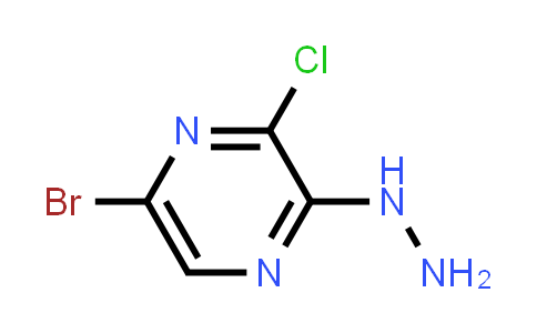 CAS No. 850421-08-8, (5-Bromo-3-chloropyrazin-2-yl)hydrazine