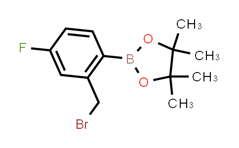 CAS No. 850567-57-6, 2-(2-(Bromomethyl)-4-fluorophenyl)-4,4,5,5-tetramethyl-1,3,2-dioxaborolane
