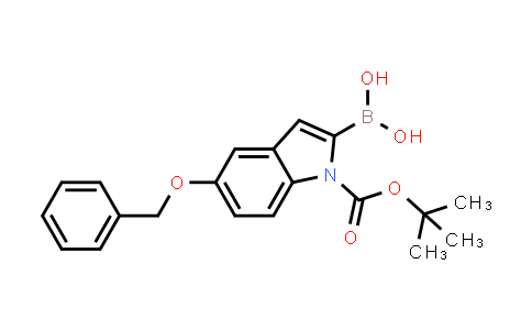 CAS No. 850568-62-6, 1H-Indole-1-carboxylic acid, 2-borono-5-(phenylmethoxy)-, 1-(1,1-dimethylethyl) ester