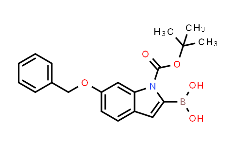 CAS No. 850568-66-0, 1H-Indole-1-carboxylic acid, 2-borono-6-(phenylmethoxy)-, 1,1-dimethylethyl ester