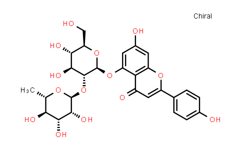 CAS No. 850630-40-9, 5-[[2-O-(6-Deoxy-α-L-mannopyranosyl)-β-D-glucopyranosyl]oxy]-7-hydroxy-2-(4-hydroxyphenyl)-4H-1-benzopyran-4-one