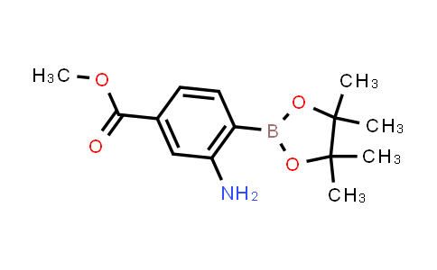 CAS No. 850689-26-8, Benzoic acid, 3-amino-4-(4,4,5,5-tetramethyl-1,3,2-dioxaborolan-2-yl)-, methyl ester