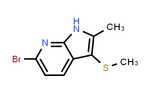 DY574567 | 850785-44-3 | 1H-Pyrrolo[2,3-b]pyridine, 6-bromo-2-methyl-3-(methylthio)-