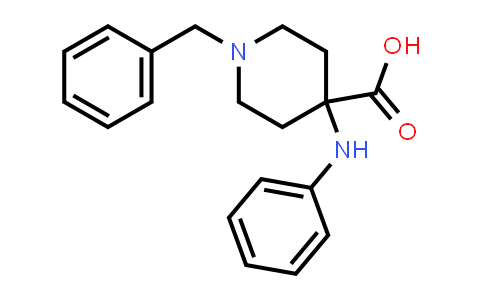 CAS No. 85098-64-2, 1-Benzyl-4-(phenylamino)piperidine-4-carboxylic acid