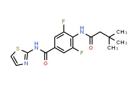 CAS No. 851202-49-8, Benzamide, 4-[(3,3-dimethyl-1-oxobutyl)amino]-3,5-difluoro-N-2-thiazolyl-