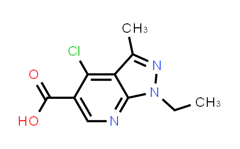 CAS No. 851520-85-9, 4-Chloro-1-ethyl-3-methyl-1H-pyrazolo[3,4-b]pyridine-5-carboxylic acid