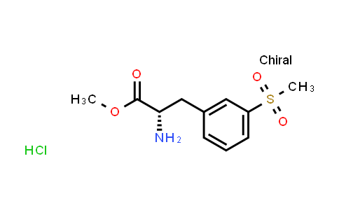 CAS No. 851785-21-2, (S)-Methyl 2-amino-3-(3-(methylsulfonyl)phenyl)propanoate hydrochloride