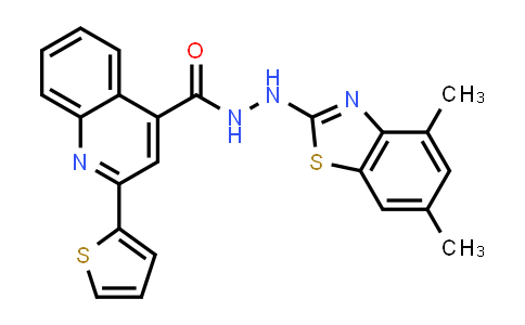 CAS No. 851987-27-4, N'-(4,6-Dimethylbenzo[d]thiazol-2-yl)-2-(thiophen-2-yl)quinoline-4-carbohydrazide