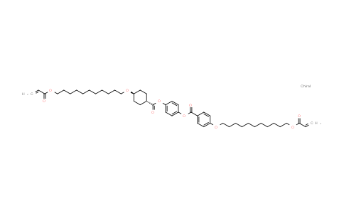 CAS No. 852056-55-4, 4-[[11-[(1-Oxo-2-propenyl)oxy]undecyl]oxy]benzoic acid 4-[[[trans-4-[[11-[(1-oxo-2-propenyl)oxy]undecyl]oxy]cyclohexyl]carbonyl]oxy]phenyl ester