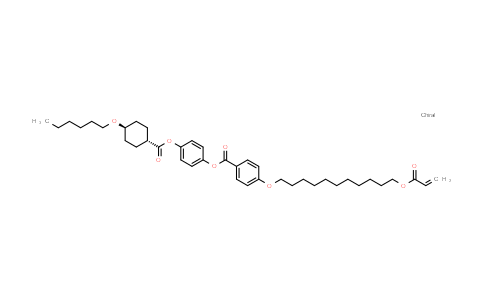 CAS No. 852056-56-5, 4-[[11-[(1-Oxo-2-propen-1-yl)oxy]undecyl]oxy]benzoic acid 4-[[[trans-4-(hexyloxy)cyclohexyl]carbonyl]oxy]phenyl ester