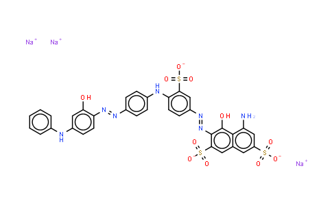 CAS No. 85223-31-0, 2,7-Naphthalenedisulfonic acid, 5-amino-4-hydroxy-3-[[4-[[4-[[2-hydroxy-4-(phenylamino)phenyl]azo]phenyl]amino]-3-sulfophenyl]azo]- (sodium salt)