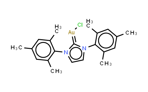 CAS No. 852445-81-9, [1,3-bis(2,4,6-trimethylphenyl)2H-imidazol-2-ylidene]gold(I)Chloro