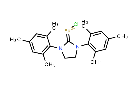 CAS No. 852445-82-0, Chloro[1,3-bis(2,4,6-trimethylphenyl)-4,5-dihydroimidazol-2-ylidene]gold(I)