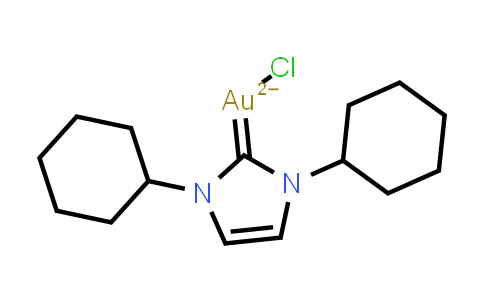 CAS No. 852445-87-5, Chloro[1,3-bis(cyclohexyl)2H-imidazol-2-ylidene]gold(I)