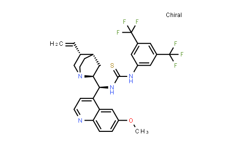 CAS No. 852913-16-7, N-[3,5-Bis(trifluoromethyl)phenyl]-N'-[(8α,9S)-6'-methoxycinchonan-9-yl]thiourea