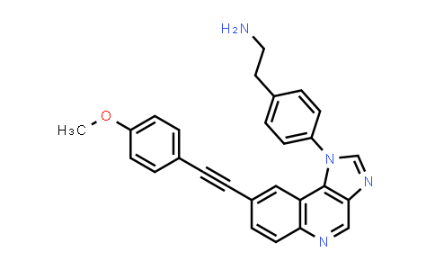 CAS No. 853908-55-1, Benzeneethanamine, 4-[8-[2-(4-methoxyphenyl)ethynyl]-1H-imidazo[4,5-c]quinolin-1-yl]-