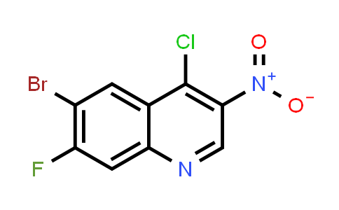 CAS No. 853908-81-3, 6-Bromo-4-chloro-7-fluoro-3-nitroquinoline