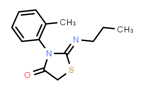 CAS No. 854107-53-2, 3-(2-Methylphenyl)-2-((Z)-propylimino)thiazolidin-4-one