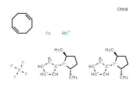 CAS No. 854920-90-4, 1,1-Bis((2S,5S)-2,5-dimethylphospholano)ferrocene(cyclooctadiene)rhodium(I)