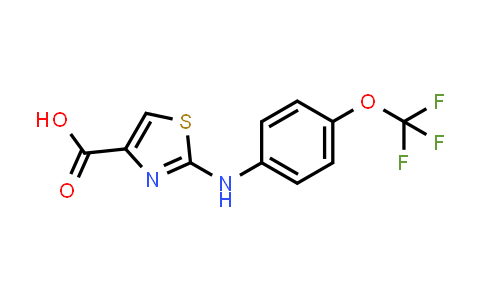 CAS No. 855531-22-5, 2-((4-(Trifluoromethoxy)phenyl)amino)thiazole-4-carboxylic acid