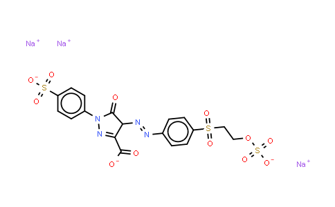 CAS No. 85567-10-8, 4,5-Dihydro-5-oxo-4-4-2-(sulphooxy)ethylsulphonylphenylazo-1-(4-sulphophenyl)-1H-pyrazole-3-carboxylic acid ( sodium salt)