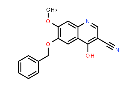CAS No. 855792-24-4, 3-Quinolinecarbonitrile, 4-hydroxy-7-methoxy-6-(phenylmethoxy)-