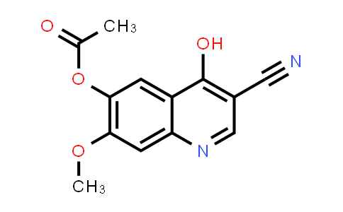 CAS No. 855792-25-5, 3-Quinolinecarbonitrile, 6-(acetyloxy)-4-hydroxy-7-methoxy-