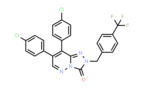 CAS No. 856245-74-4, 1,2,4-Triazolo[4,3-b]pyridazin-3(2H)-one, 7,8-bis(4-chlorophenyl)-2-[[4-(trifluoromethyl)phenyl]methyl]-