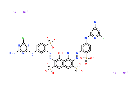 CAS No. 85631-74-9, 2,7-Naphthalenedisulfonic acid, 4-amino-3,6-bis[[5-[(4-amino-6-chloro-1,3,5-triazin-2-yl)amino]-2-sulfophenyl]azo]-5-hydroxy- (sodium salt)
