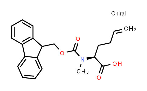 CAS No. 856412-21-0, (S)-2-((((9H-Fluoren-9-yl)methoxy)carbonyl)(methyl)amino)hex-5-enoic acid