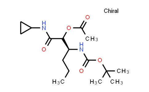 CAS No. 856707-38-5, (3S)-3-((tert-butoxycarbonyl)amino)-1-(cyclopropylamino)-1-oxohexan-2-yl acetate