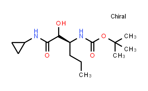 CAS No. 856707-39-6, tert-Butyl ((3S)-1-(cyclopropylamino)-2-hydroxy-1-oxohexan-3-yl)carbamate