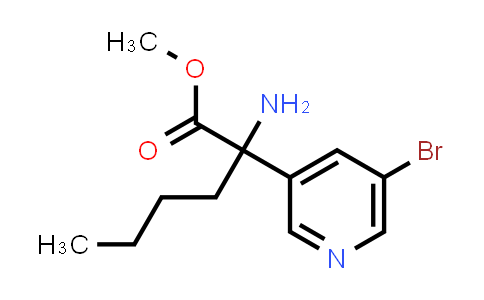 CAS No. 856886-54-9, methyl 2-amino-2-(5-bromopyridin-3-yl)hexanoate