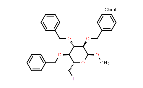 CAS No. 85716-43-4, (2S,3S,4S,5R,6S)-3,4,5-tris(benzyloxy)-2-(iodomethyl)-6-methoxytetrahydro-2H-pyran