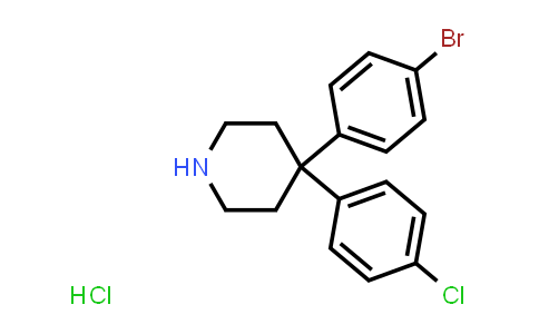 CAS No. 857531-97-6, 4-(4-Bromophenyl)-4-(4-chlorophenyl)piperidine hydrochloride