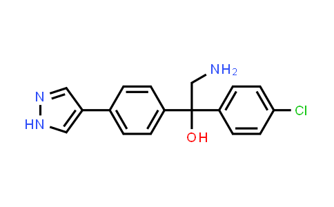 CAS No. 857532-13-9, Benzenemethanol, α-(aminomethyl)-α-(4-chlorophenyl)-4-(1H-pyrazol-4-yl)-