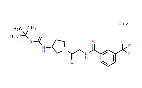 CAS No. 857650-89-6, Carbamic acid, [(3S)-1-[[[3-(trifluoromethyl)benzoyl]amino]acetyl]-3-pyrrolidinyl]-, 1,1-dimethylethyl ester