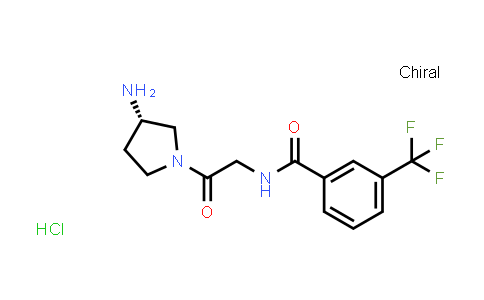 CAS No. 857651-01-5, (S)-N-(2-(3-aminopyrrolidin-1-yl)-2-oxoethyl)-3-(trifluoromethyl)benzamide hydrochloride