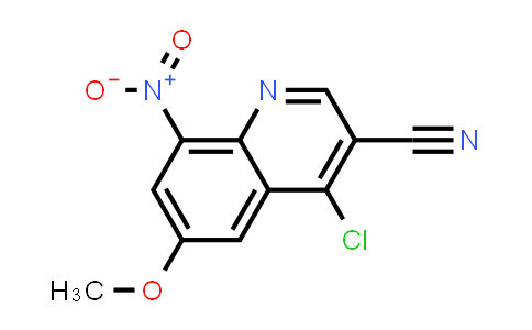 CAS No. 857762-44-8, 3-Quinolinecarbonitrile, 4-chloro-6-methoxy-8-nitro-