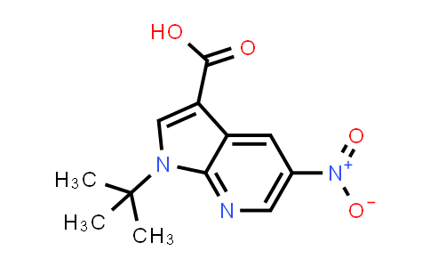 CAS No. 858340-90-6, 1H-Pyrrolo[2,3-b]pyridine-3-carboxylic acid, 1-(1,1-dimethylethyl)-5-nitro-