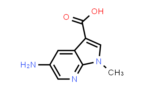 CAS No. 858340-96-2, 1H-Pyrrolo[2,3-b]pyridine-3-carboxylic acid, 5-amino-1-methyl-